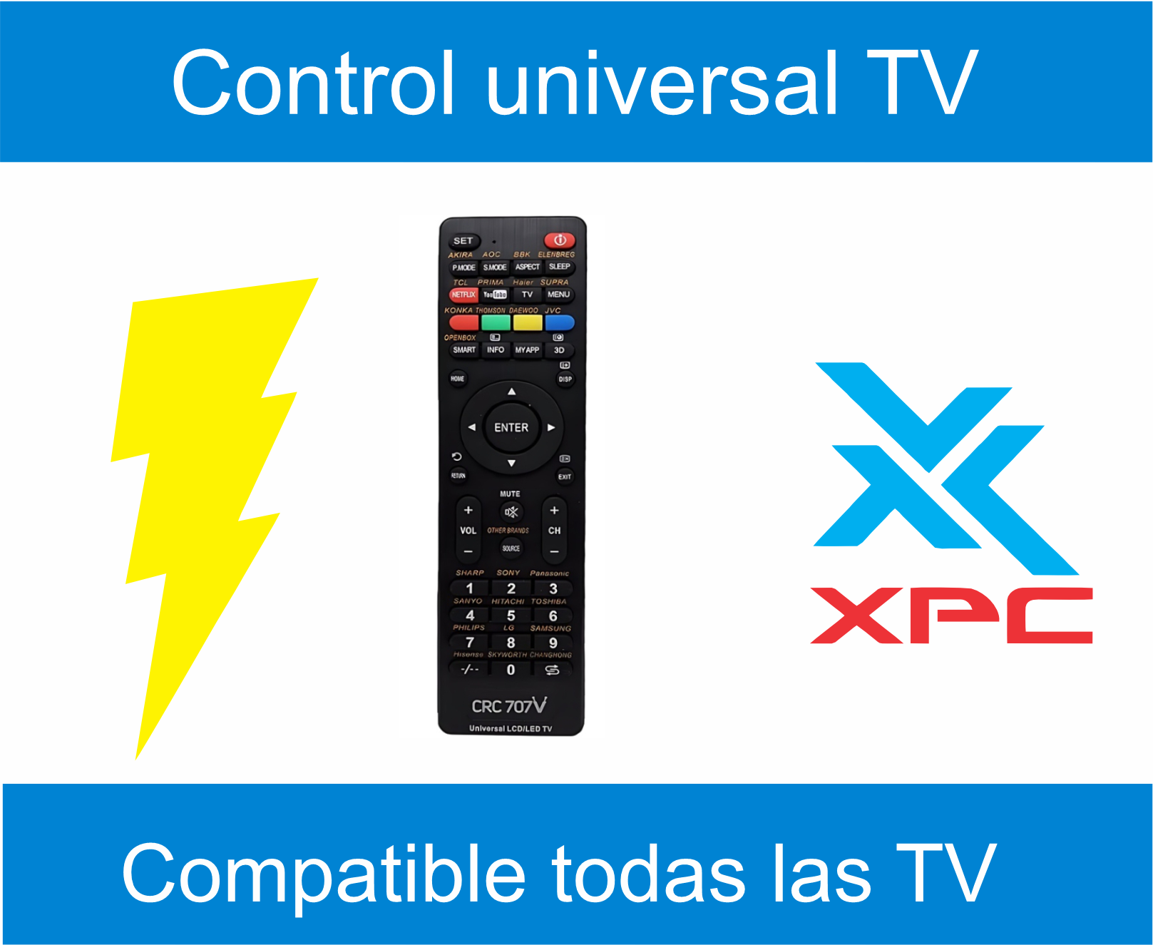 control universal para tv